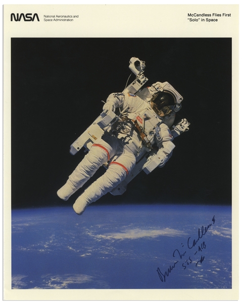 Bruce McCandless Signed 8'' x 10'' Photo of Him Performing the First Non-Tethered Spacewalk